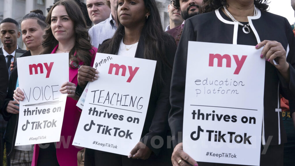 Protesters against TikTok shutdown in the U.S.