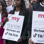 Protesters against TikTok shutdown in the U.S.