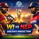 WI vs NEP Dream11 Prediction Today 15 feb 2026 Icc T20 Wc
