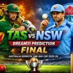 TAS vs NSW Dream11 Prediction Final, Australia Domestic One-Day Cup 2025-26