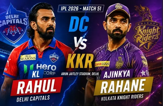 DC vs KKR Dream11 Team IPL 2026 Match 51