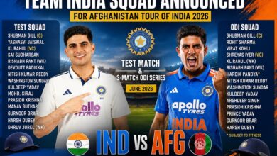 India vs Afghanistan Squad 2026 Announced