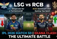 LSG vs RCB IPL 2026 Match 50