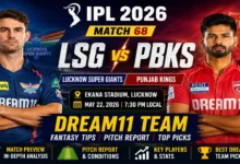 LSG vs PBKS Dream11 Team IPL 2026 Match 68