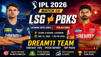 LSG vs PBKS Dream11 Team IPL 2026 Match 68
