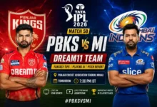 PBKS vs MI Dream11 Team IPL 2026 Match 58