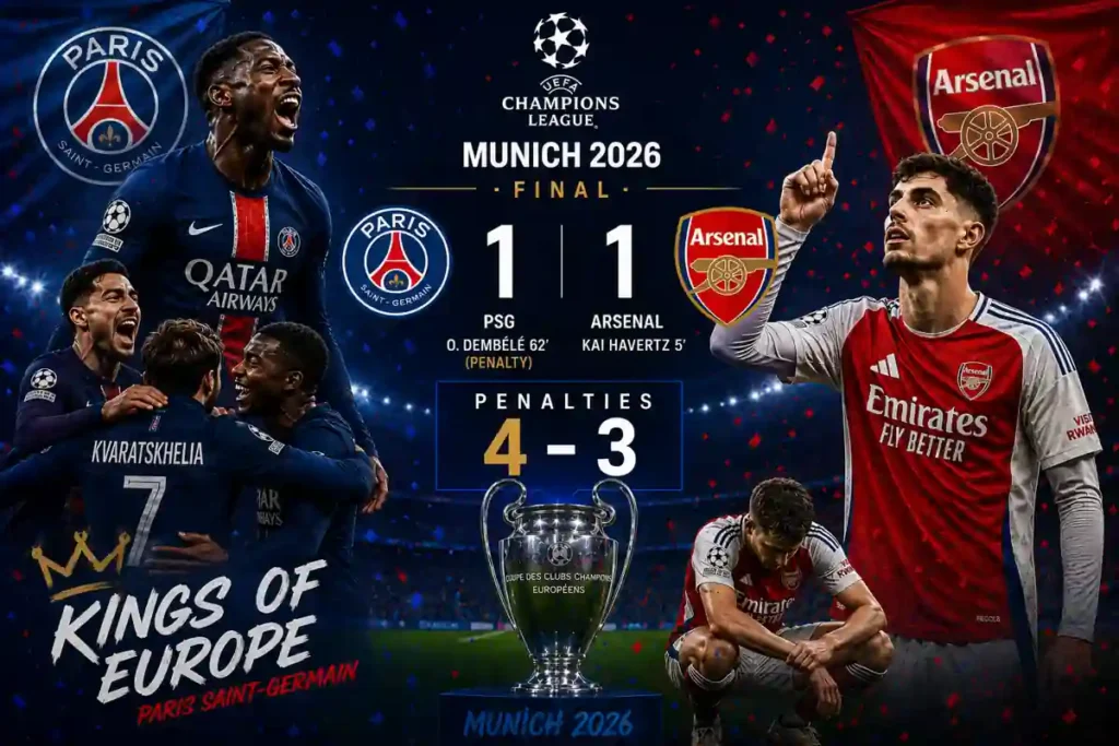 Arsenal vs PSG 2026 UCL Final Match