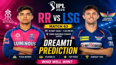 RR vs LSG Dream11 Prediction Ipl 2026 Match 64