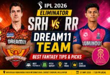 SRH vs RR Dream11 Team Eliminator IPL 2026