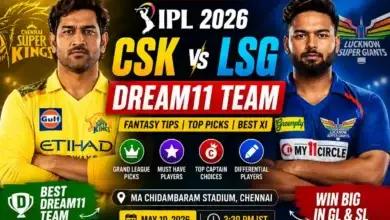 CSK vs LSG Dream11 Team ipl 2026 match 53
