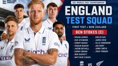 England Squad for First Test vs New Zealand 2026