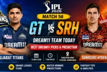 GT vs SRH Dream11 Team Today IPL 2026 Match 56