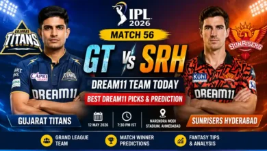 GT vs SRH Dream11 Team Today IPL 2026 Match 56
