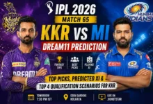 KKR vs MI Dream11 Prediction IPL 2026 Match 65