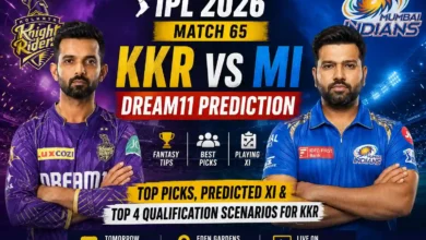 KKR vs MI Dream11 Prediction IPL 2026 Match 65