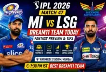 MI vs LSG Dream11 Team Today Match 47 IPL 2026