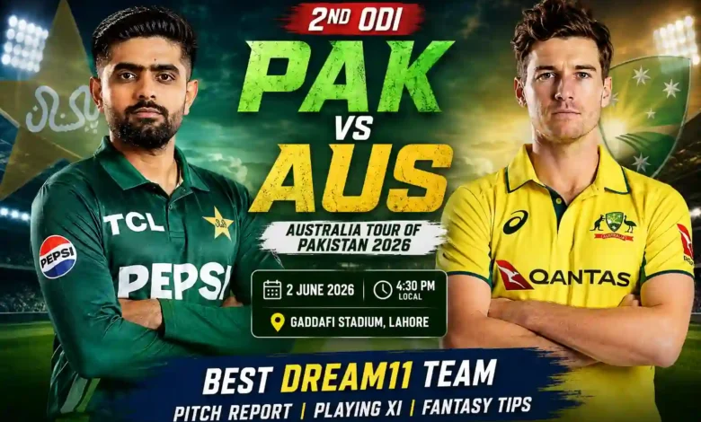 PAK vs AUS Dream11 Team 2nd Odi Aus Tour Of Pak 2026