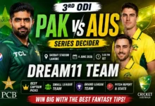 PAK vs AUS Dream11 Team Today Match 3rd ODI 2026